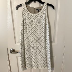 Cream-colored sheath dress